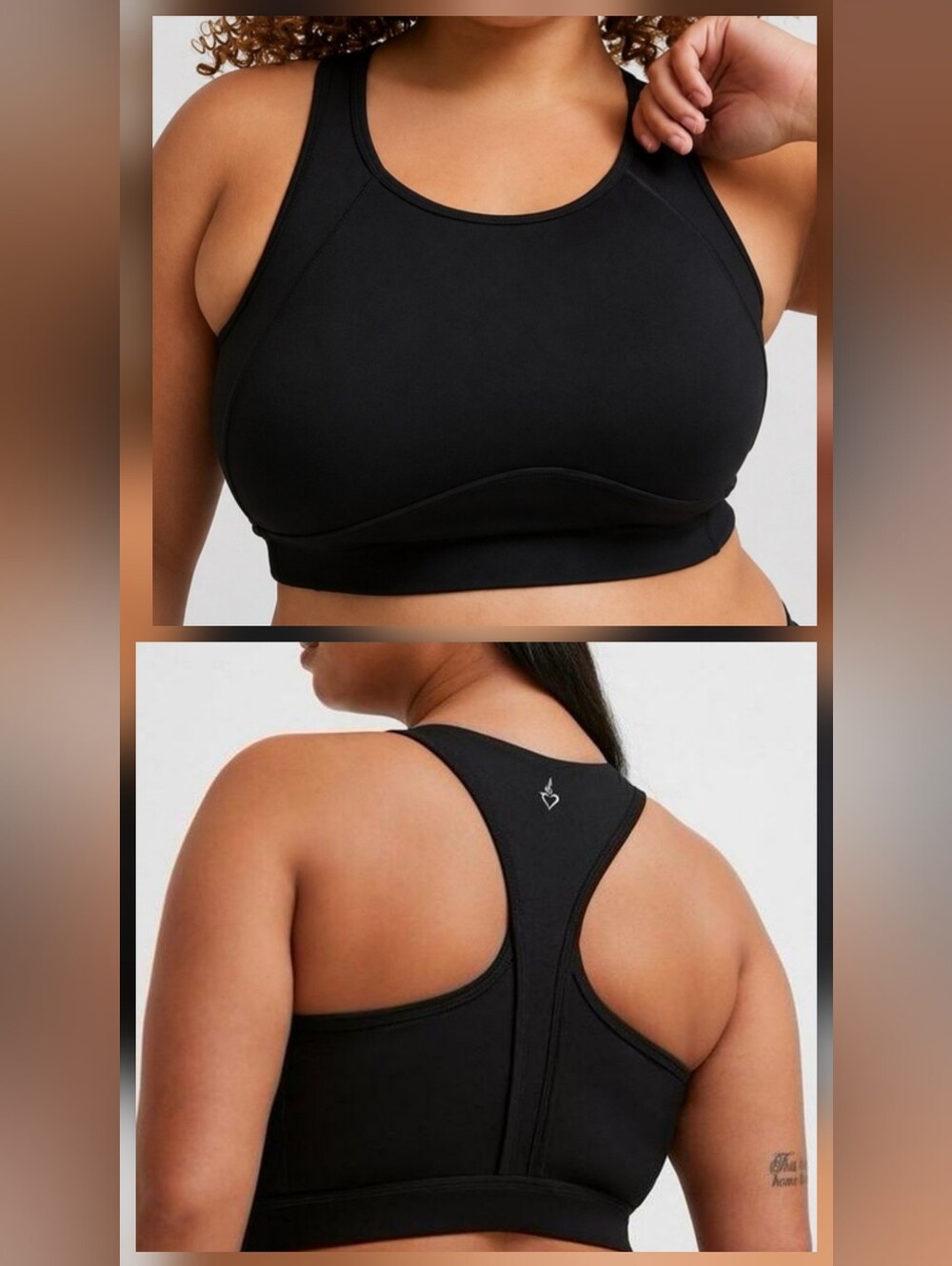 Torrid Acrive Black Tru Low Impact Racerback Sports Bra Size 2